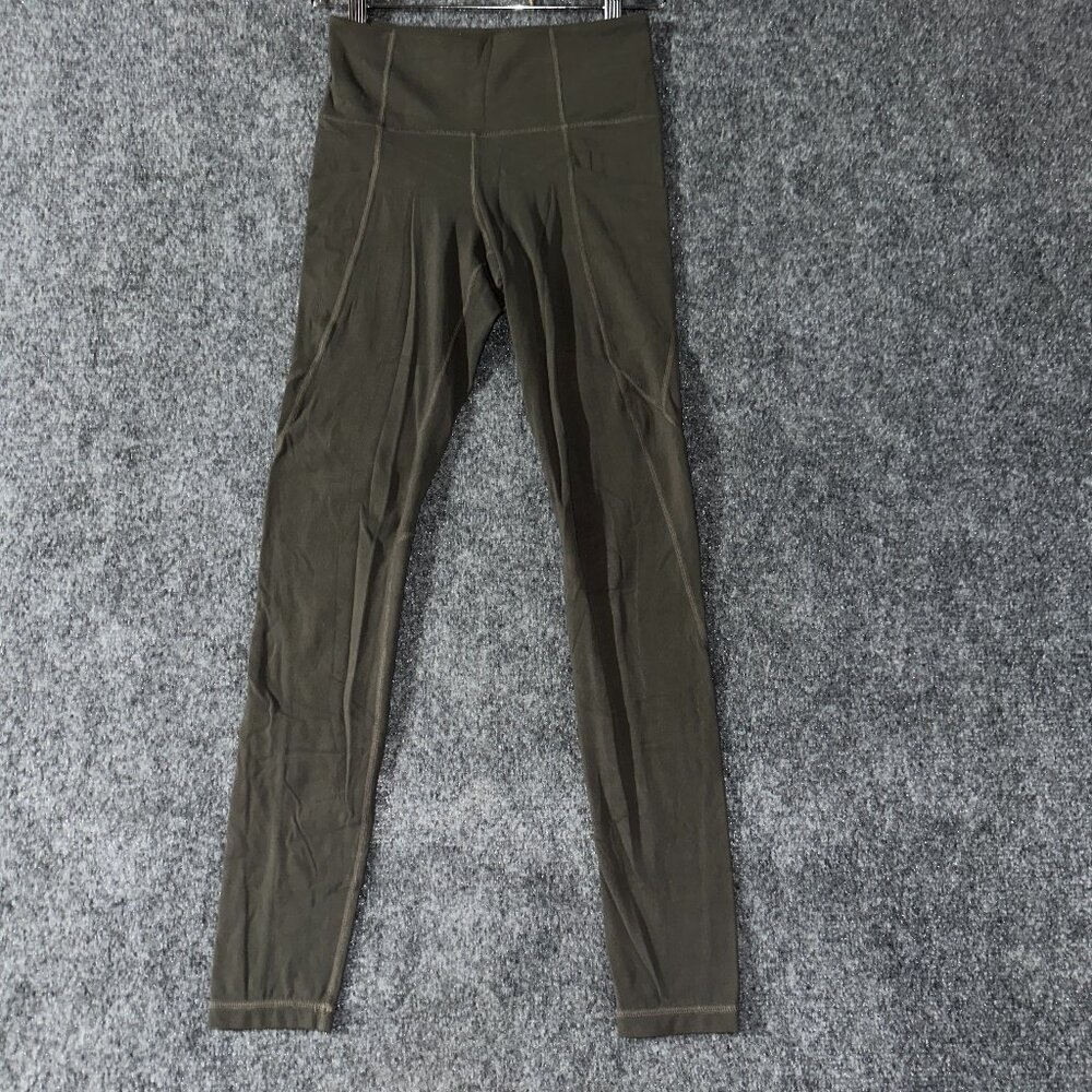 Athleta Salutation Stash Pocket Womens MXS Green Compression Pants Yoga